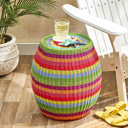 Vibrant Rattan End Table