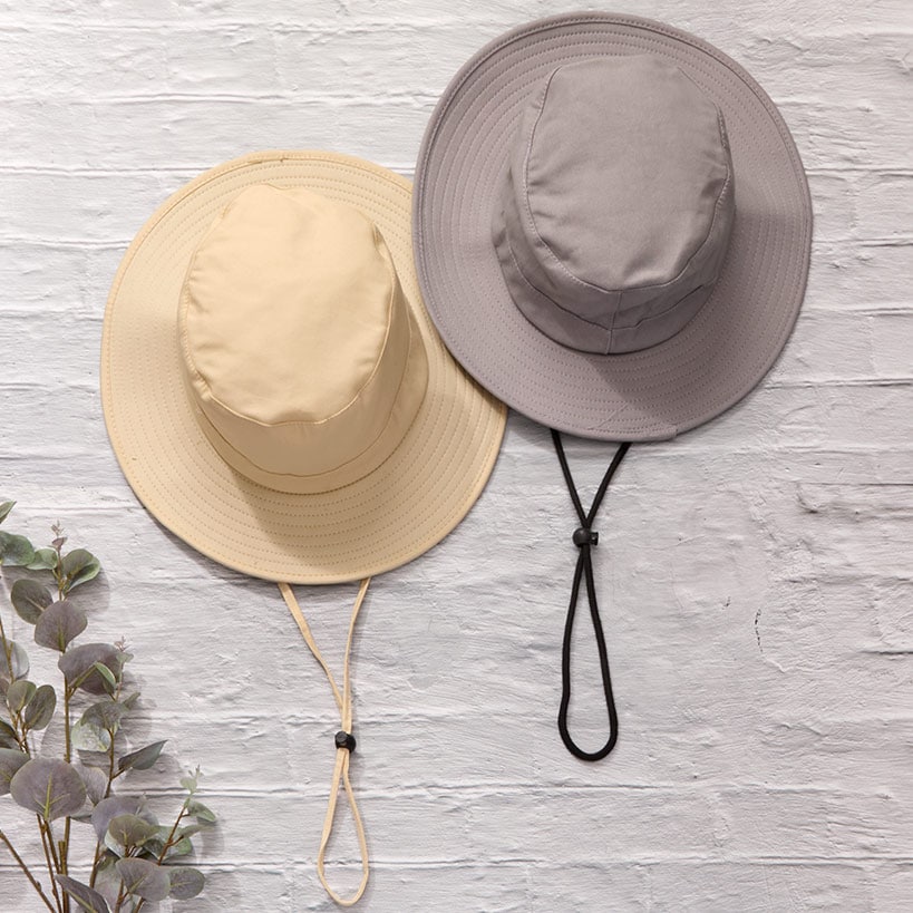 Cotton Bucket Hat with Adjustable Drawstring