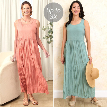 Women's Tiered A-Line Maxi Dress