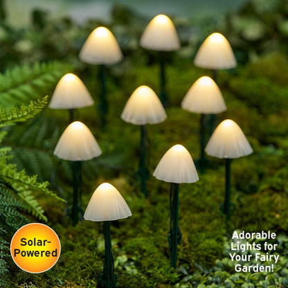 Solar Mushroom 2 In 1 String Lights With Stakes