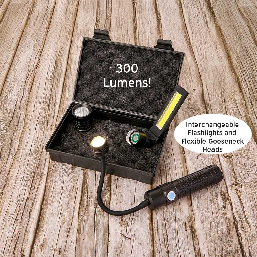 Multifunctional 3-In-1 LED COB Flashlight - Magnetic, USB Rechargeable