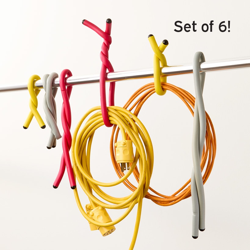Ideaworks® Gorilla Ties - Multi-Size Flexible, Durable, Reusable, Set of 6