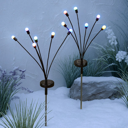 Solar Swaying Firefly Multi-Colored Lights - Set of 2