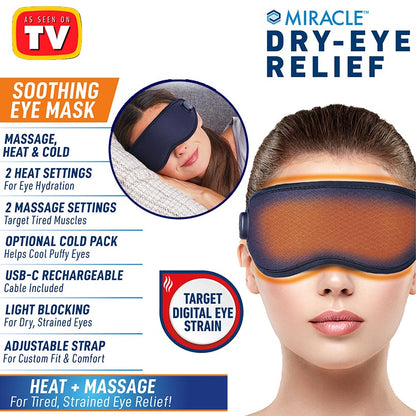 Miracle™ Dry Relief Eye Mask - Soothing, Adjustable, Cordless, Rechargeable