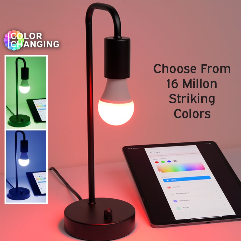 Smart LED Bulb Voice And App Controlled Dimmable 16 Million Colors