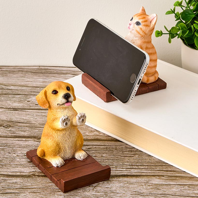 Cute Mobile Phone Stand in Cat or Dog