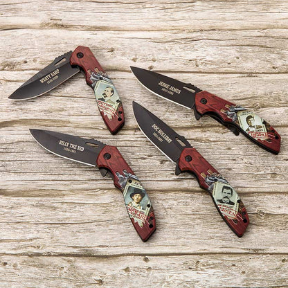 Folding Knife - Legends Of The West, Spring-Assisted, Drop Point Blade