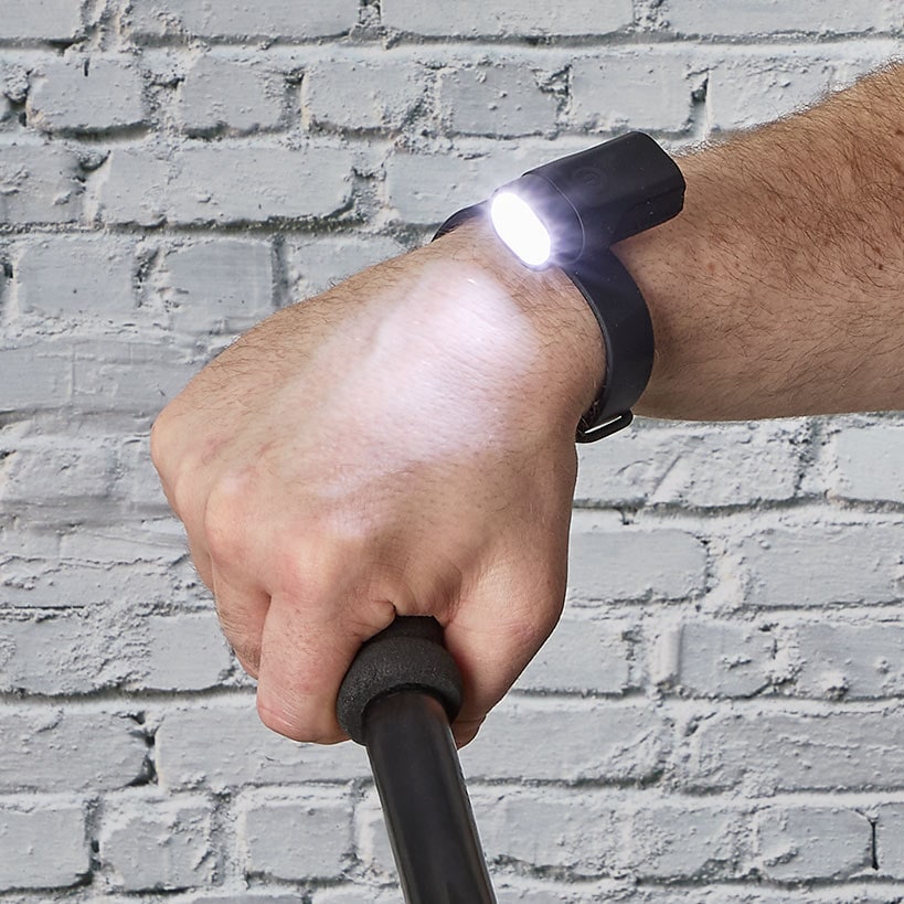 USB Rechargeable Waterproof Wristband Flashlight 2 LEDS 200 Lumens