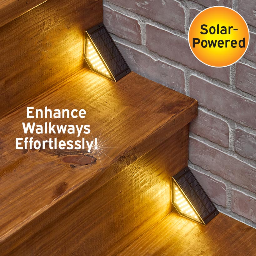 LED Solar Step Lights Set of 2