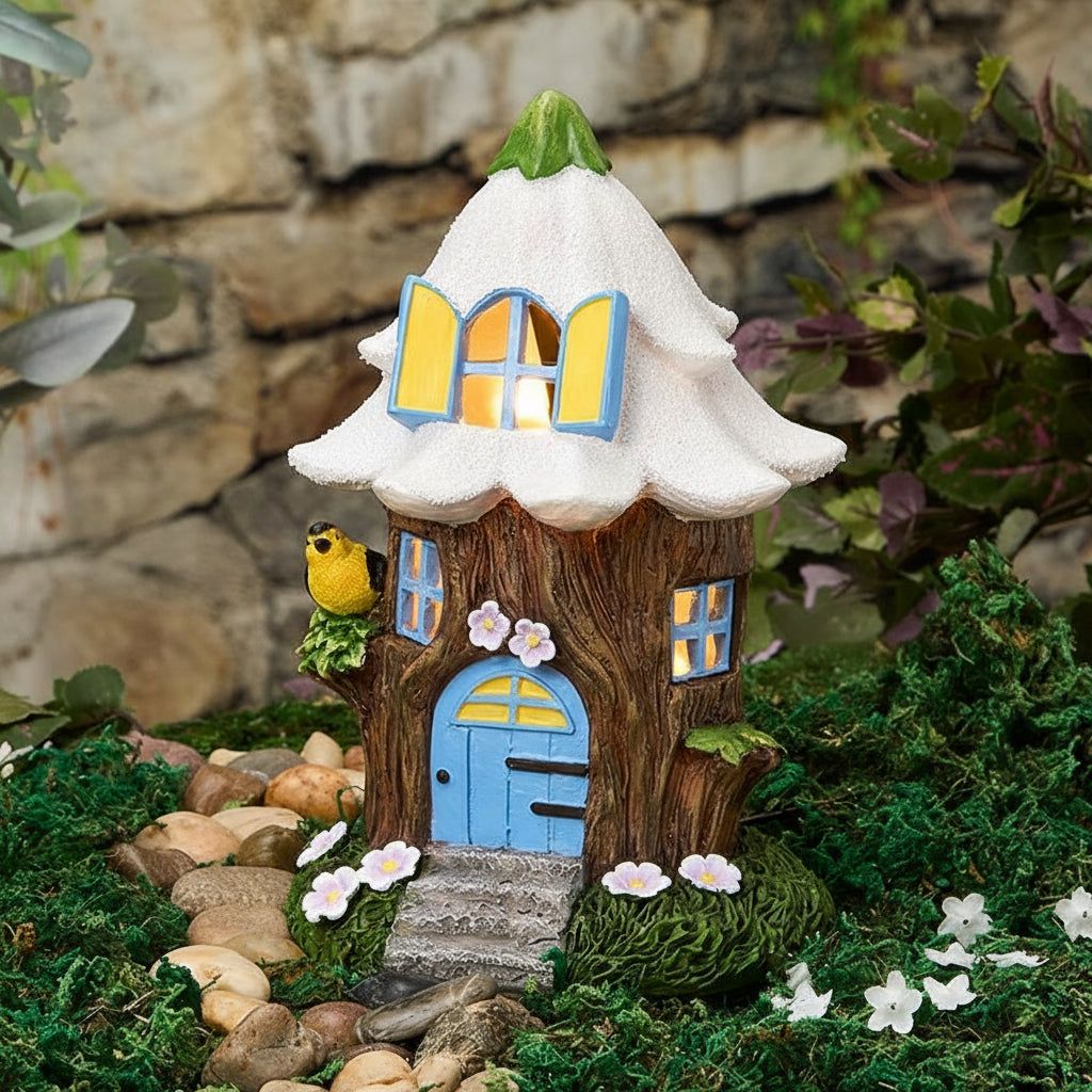 Solar Fairy Resin Outdoor Garden House