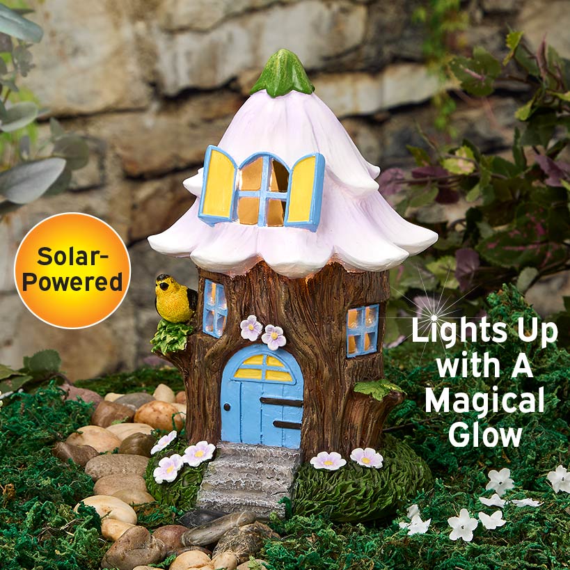Solar Fairy Resin Outdoor Garden House