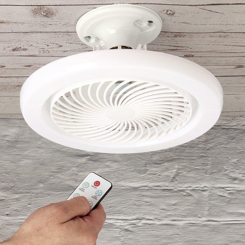 Light Socket Ceiling Fan With LED Light And Remote For Indoor Use