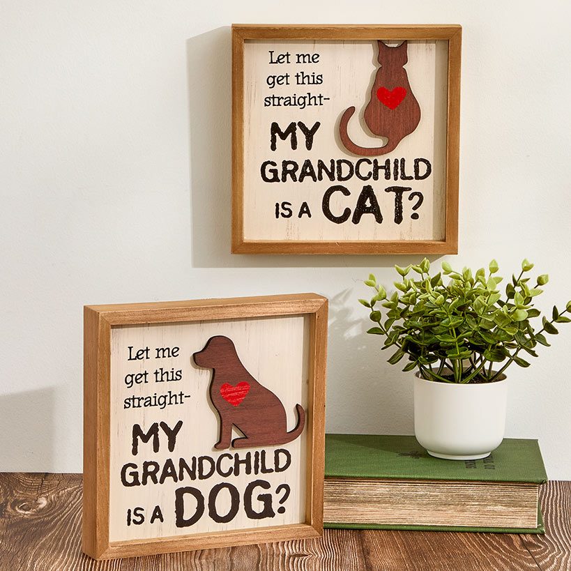 Pet Wall Art Dog or Cat Grandparents