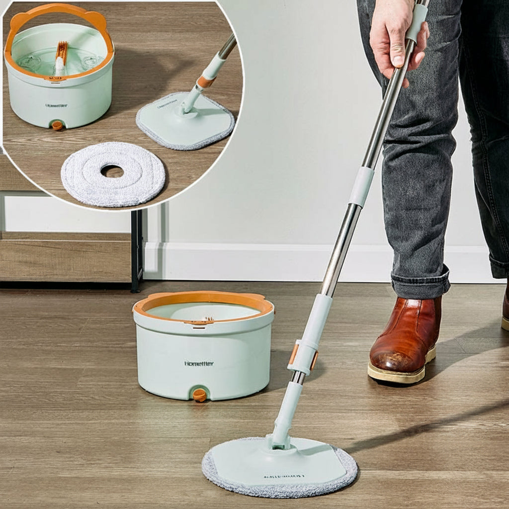 Floor Mop And Bucket Cleaning System With Self Separation Water System