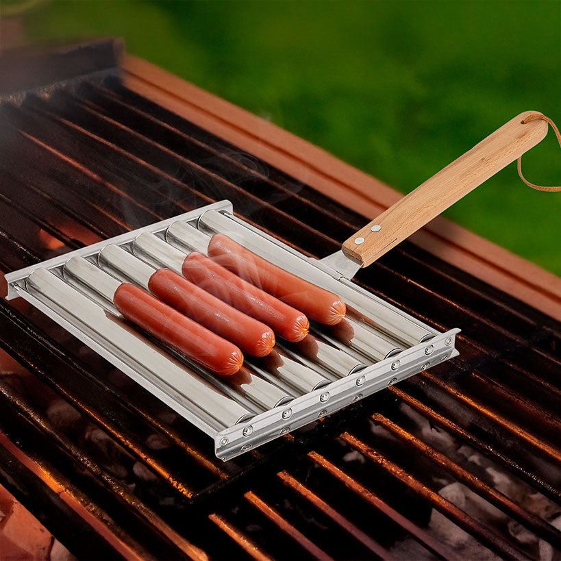 Hot Dog Roller Rack  for Grill or BBQ Stainless Steel