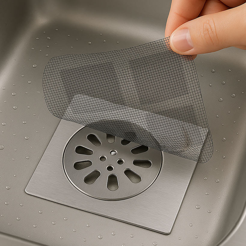 Drain Covers Disposable Adhesive Hair Catcher Round Square Set Of 25