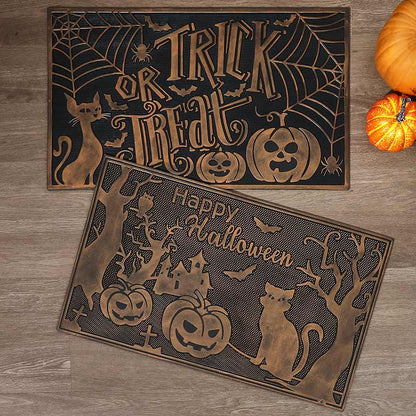 Haunted Halloween Rubber Doormat
