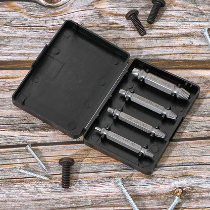 Damaged Screw Remover And Bolt Extractor Set Of 4 For Stripped Screws