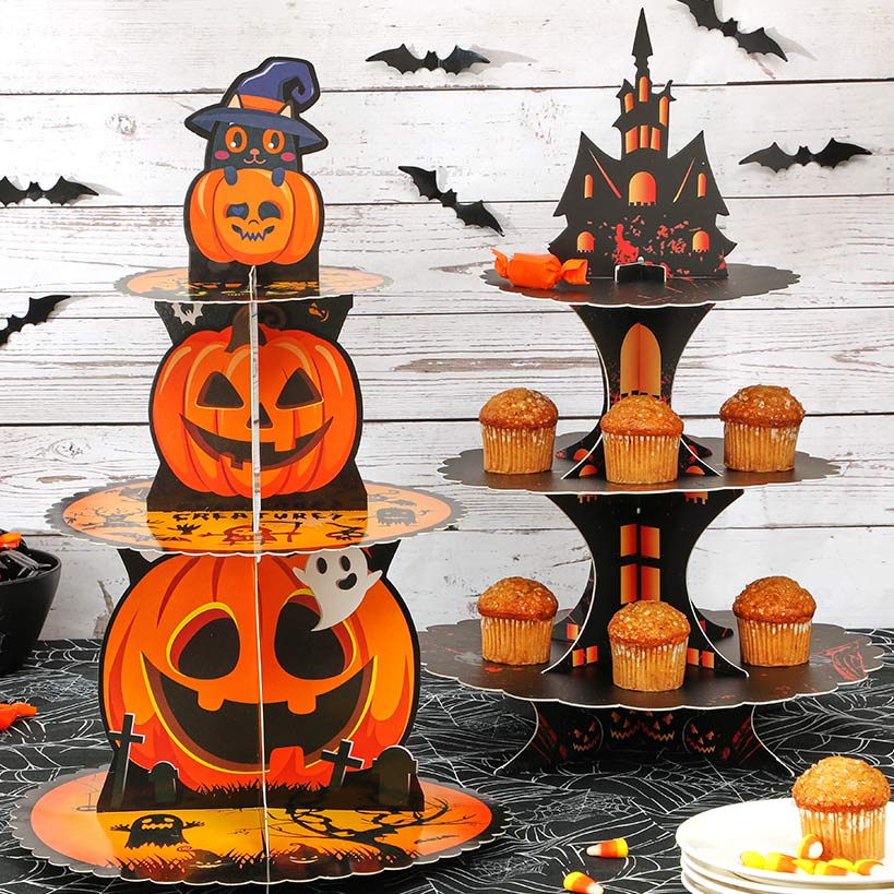 Halloween Spooktacular Dessert or Cupcake Display Stand 3-Tier
