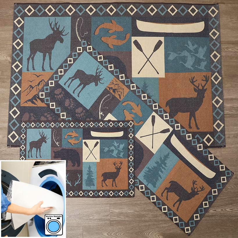 Moose Lodge Washable Rug