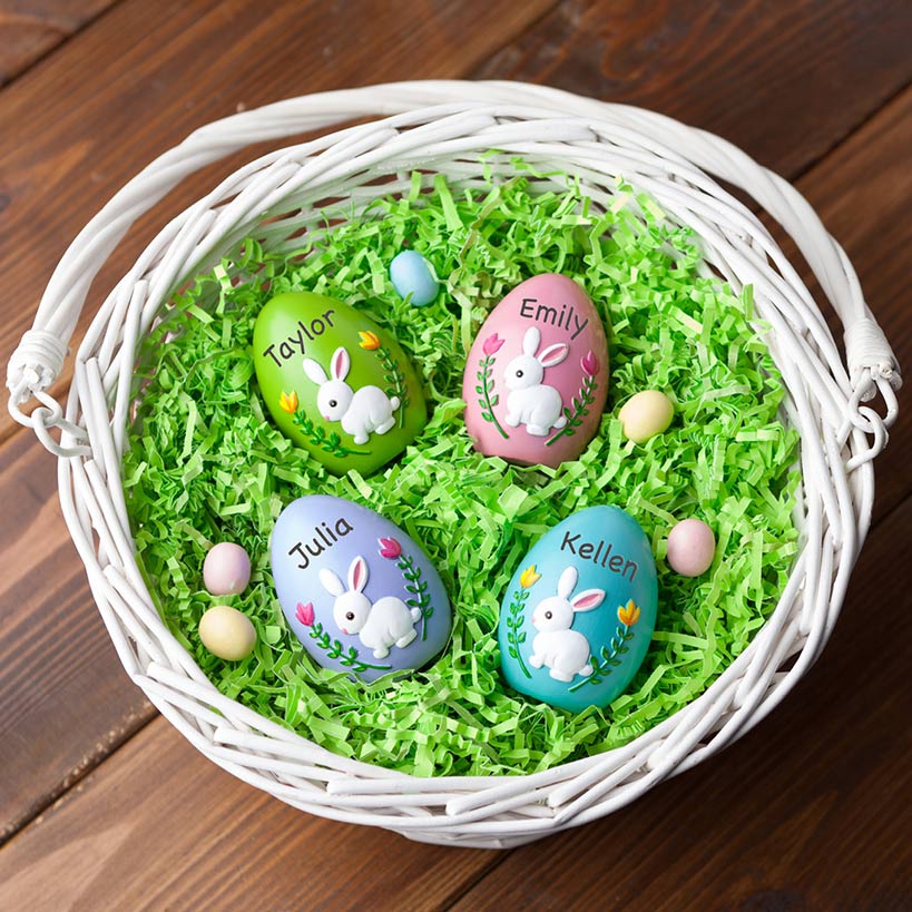 Personalized Resin Bunny Eggs