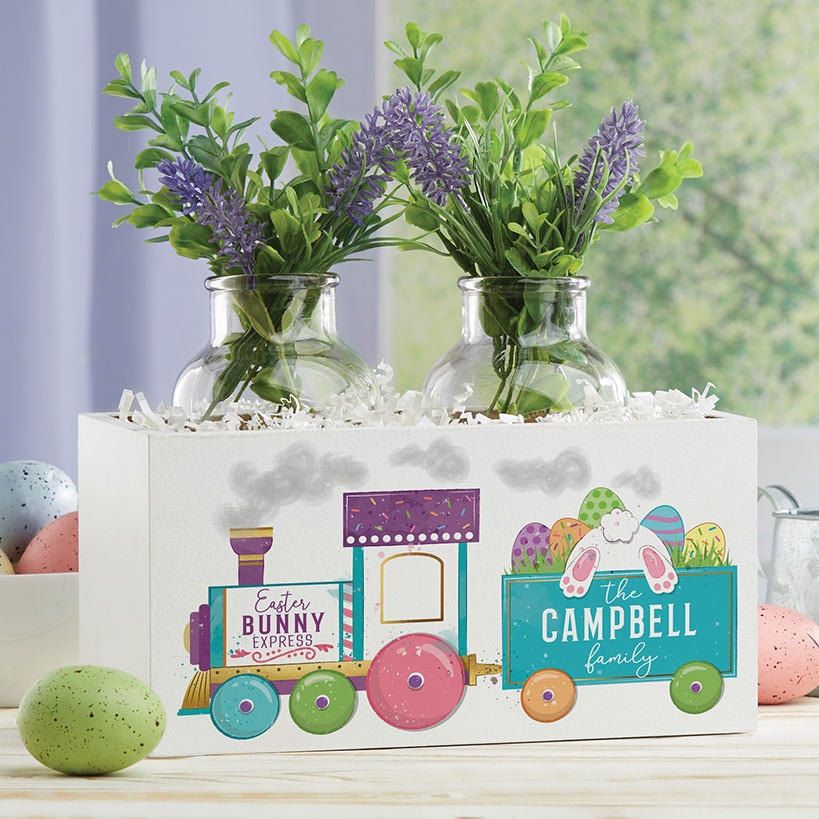 Personalized Easter Bunny Express Train Storage Box