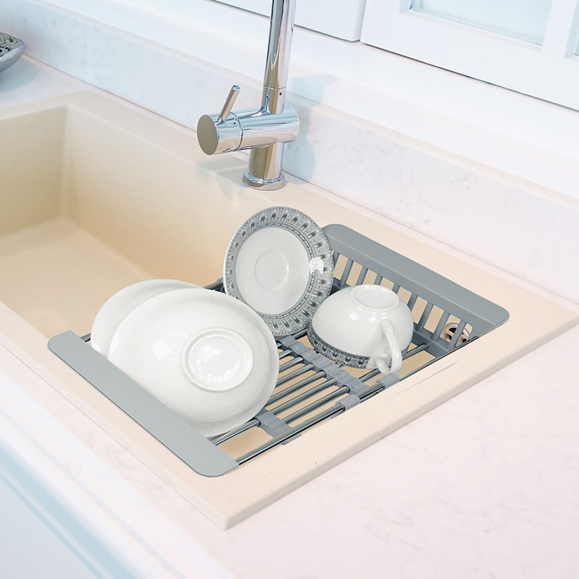 Expandable Dish Drying Rack for Sink