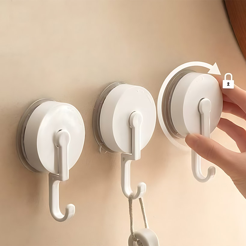 Suction Cup Hooks 3 Pc