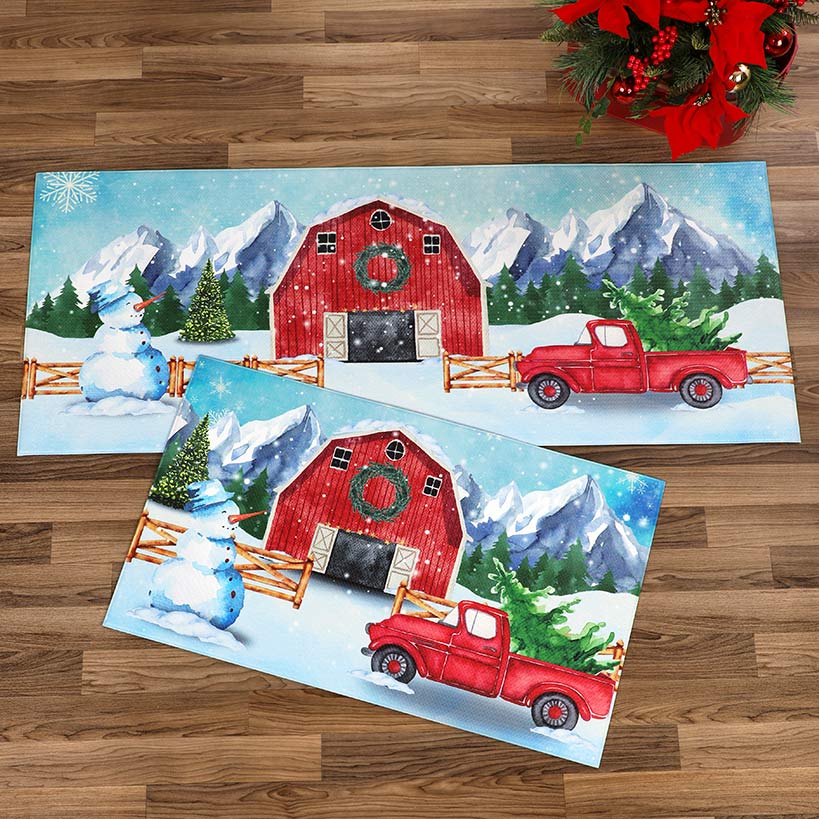 Kitchen Comfort Accent Rug or Runner Rug Barns and Bows