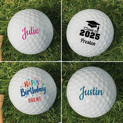 Personalized Name Golf Balls Set of 6