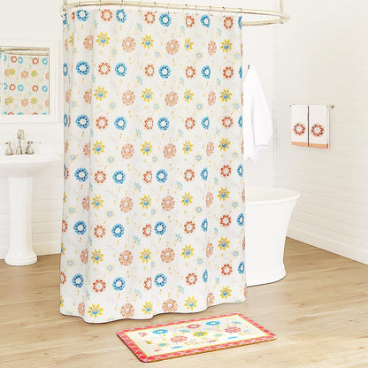 Shana Spring Floral Shower Curtain with Buttonholes