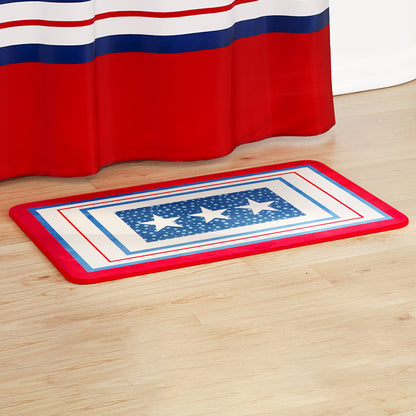 USA Striped Memory Foam Bath Rug