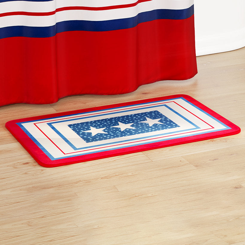 USA Striped Memory Foam Bath Rug