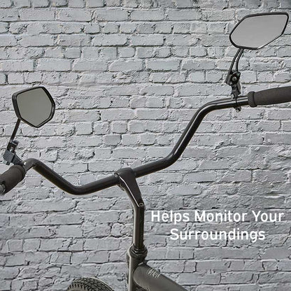 Adjustable Bicycle Rearview Mirror Set Clear Wide View Easy Installation