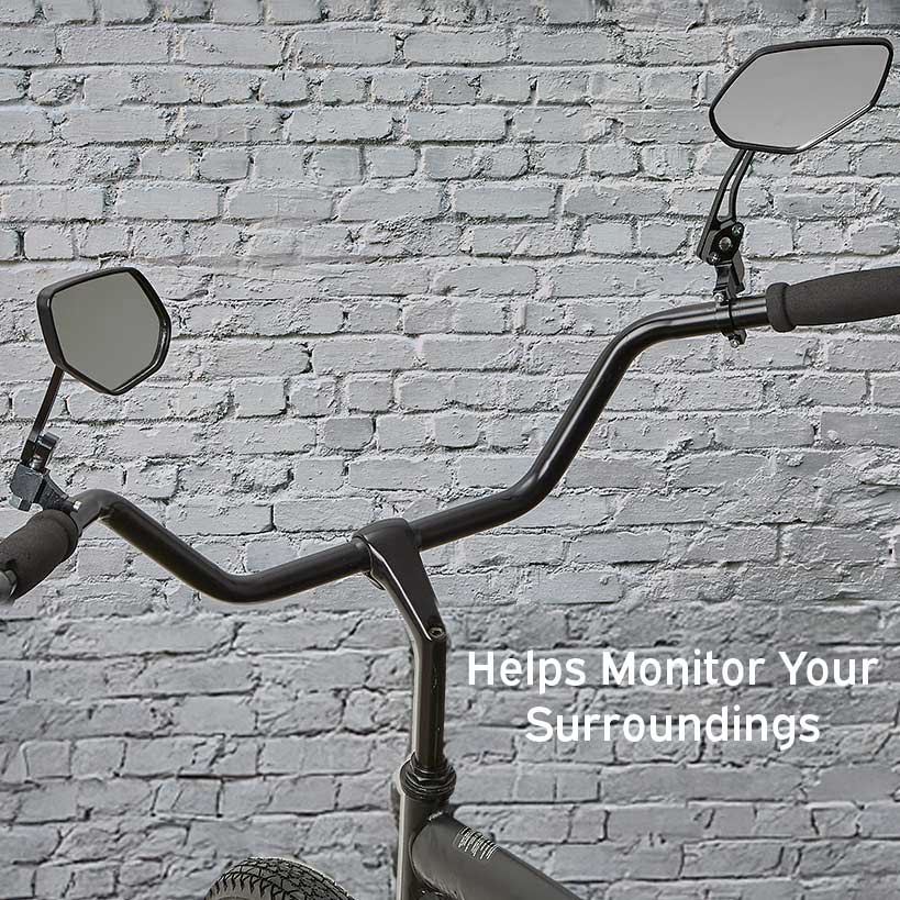 Adjustable Bicycle Rearview Mirror Set Clear Wide View Easy Installation