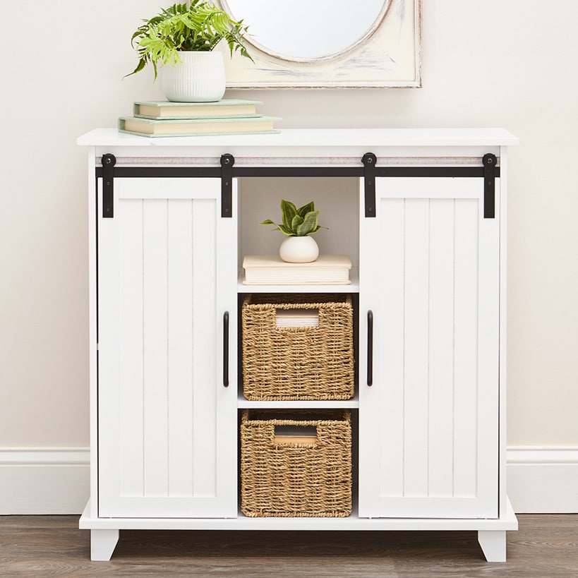 Storage Cabinet With Sliding Barn Style Door | LTD Commodities