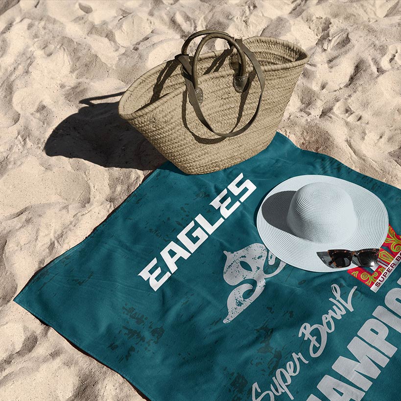 Philadelphia Eagles NFL 2025 Super Bowl LIX Jumbo Beach Towel