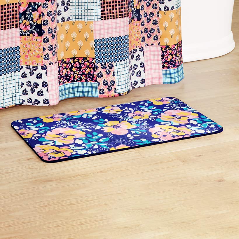 Jolene Patchwork Memory Foam Bath Rug