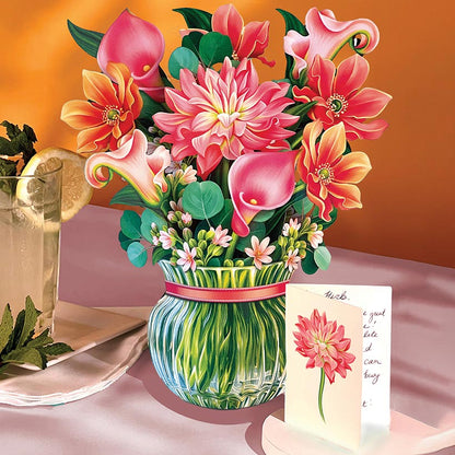 Dear Dahlia Pop-Up Flower Bouquet Card