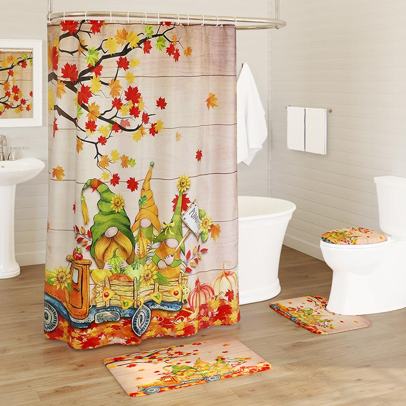 Gnome Autumn Truck Bathroom Set 16-Pc.