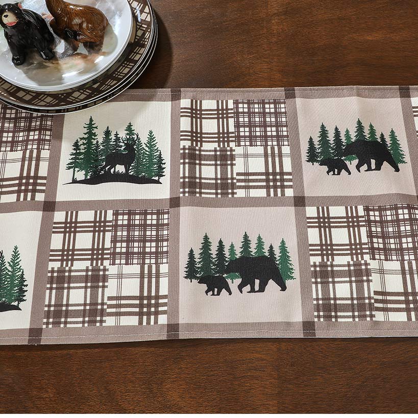 Enchanting Lodge Luxe Wilderness Table Runner