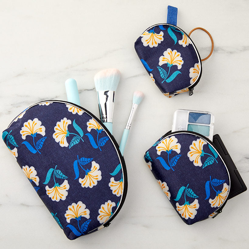Set of 3 Zippered Cosmetic Bags