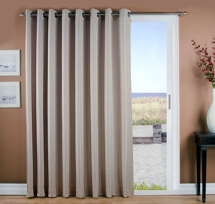 Grasscloth 110" Room Darkening Patio Panel