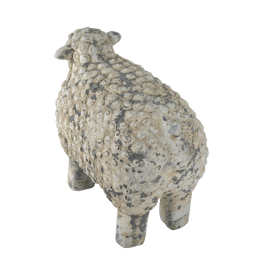 18x9.5x14" Magnesium Sheep Figurine with Weathered White and Gray Finish - image 7