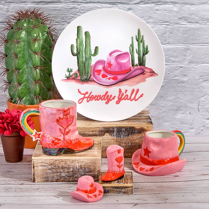 Rodeo Ready 12" Round Serving Plate in Melamine