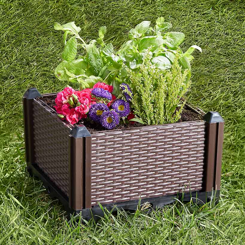 Planter Garden Plastic 12 Inch Raised Self Watering Black Or White#select-color_black