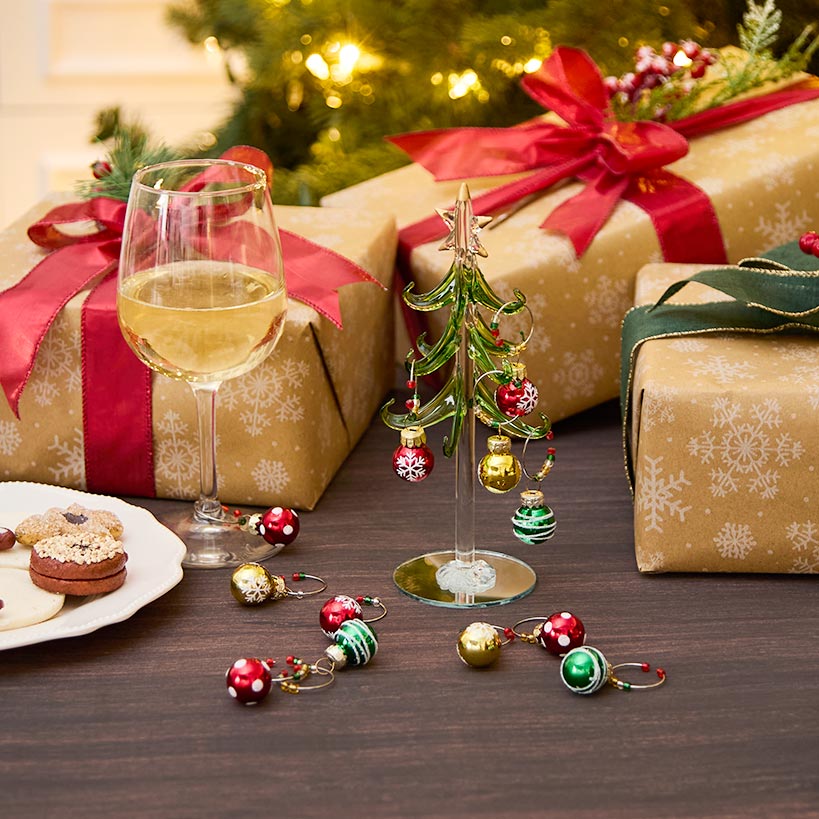 13-Pc. Ornament Wine Tree with Charms