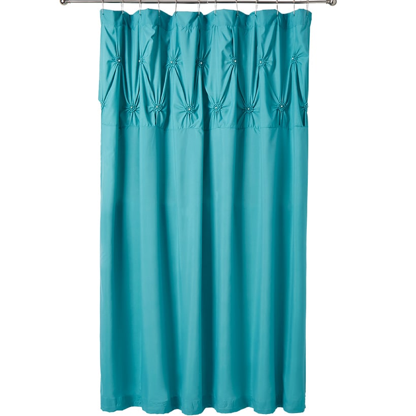 Homewear Pintuck Shower Curtain with Hooks