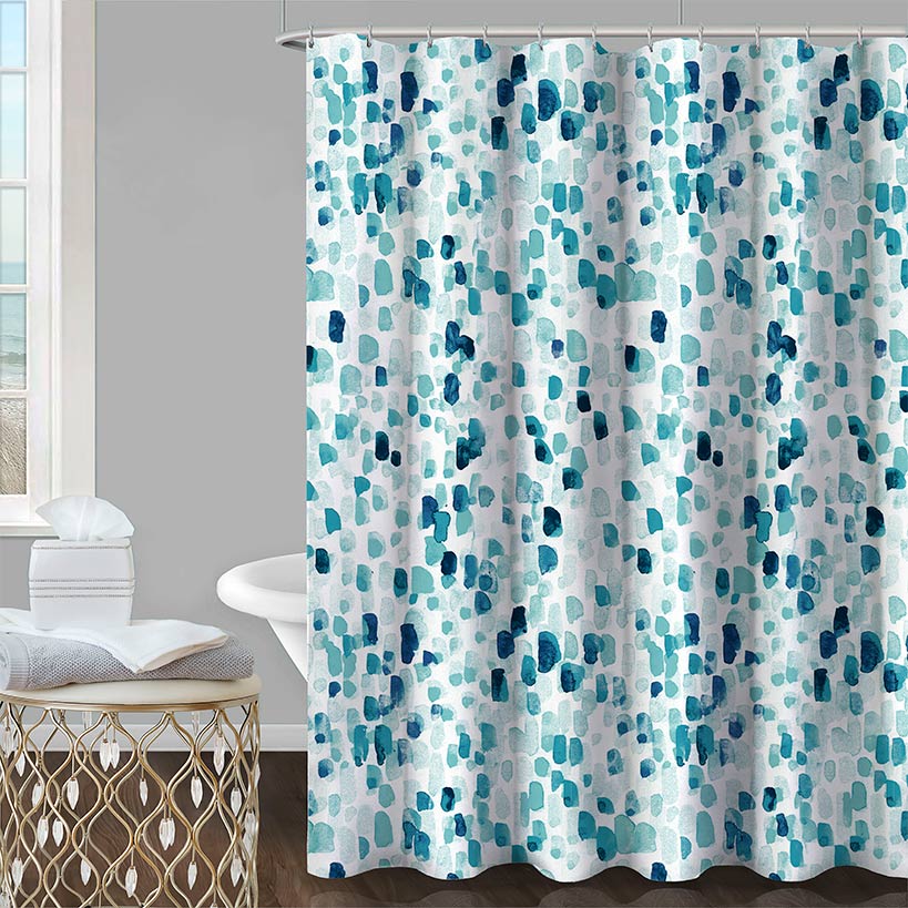 Homewear Raindrops Shower Curtain Set with Hooks