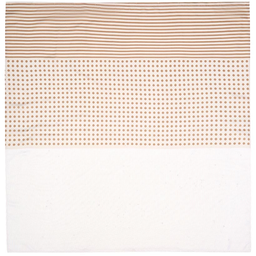 Stripe Dots Shower Curtain with Hooks